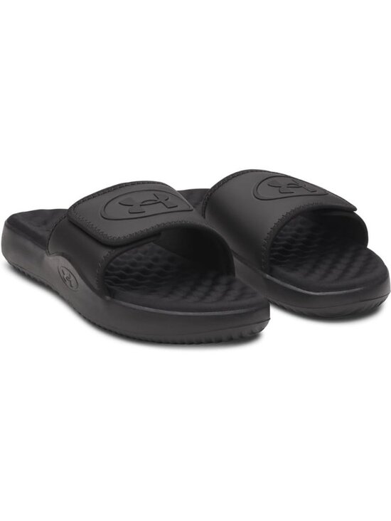 Mens All Black Ignite Pro Slide Comfort Soft Rubber Slip On Flat Sandal Shoes main image 4